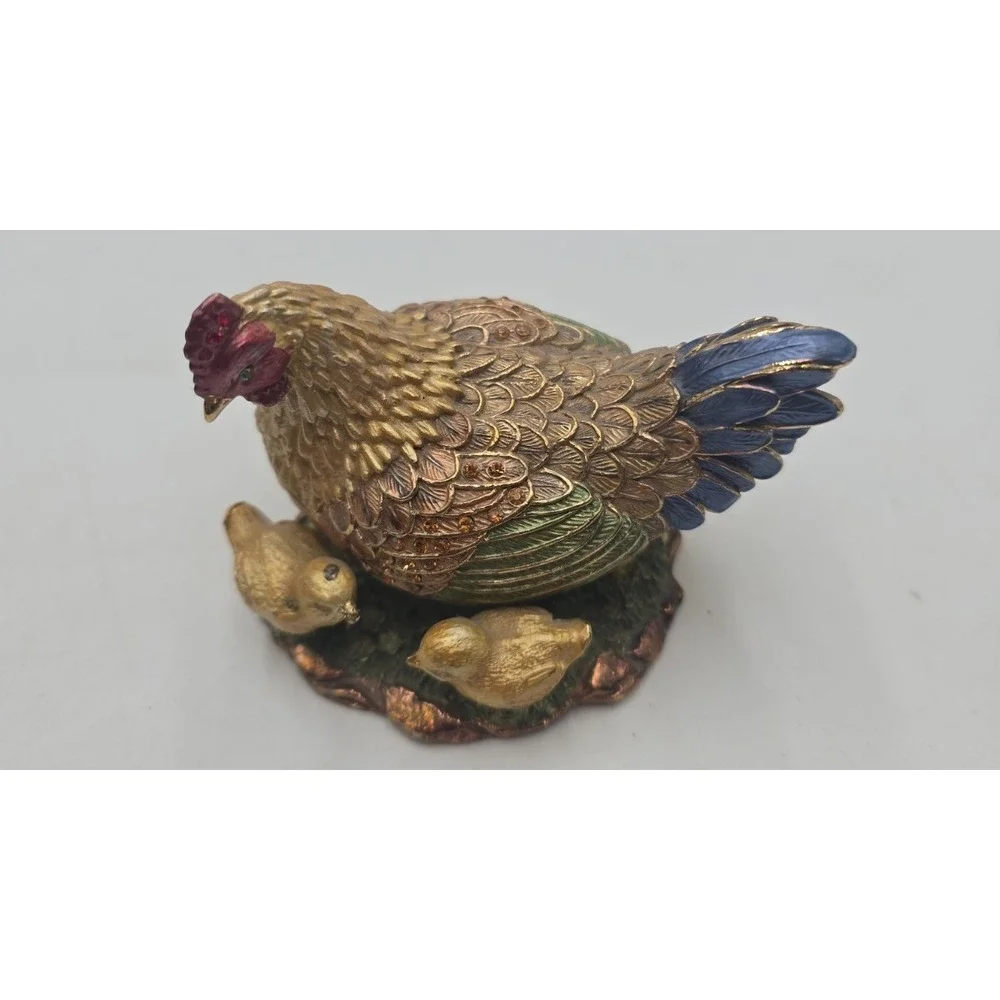 Leonardo Collection Secret Delights Mother Hen With Chicks Trinket box
